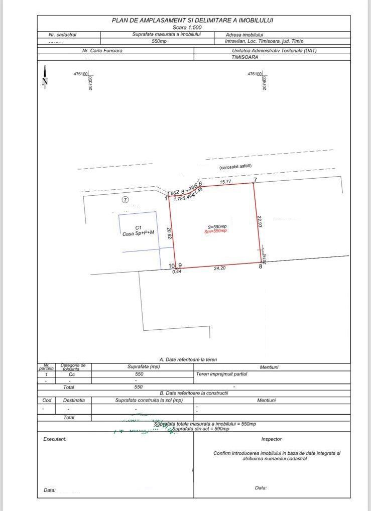 Braytim-Timisoara | Teren 550 mp |  Asfalt | Toate utilitatile - Poză 3