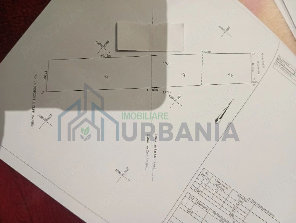 Terenuri de construcție în satul Mânzatesti, comuna Ungheni, Iași - 2 loturi de câte 2000 mp - Poză 2
