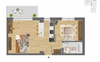 Apartament 2 camere, 54mp, balcon, garaj, zona C. Coposu - Poză 1