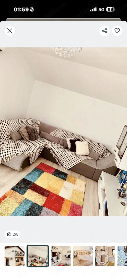 Apartament 2 camere complet mobilat situat la etaj 1 în Giroc - Poză 2