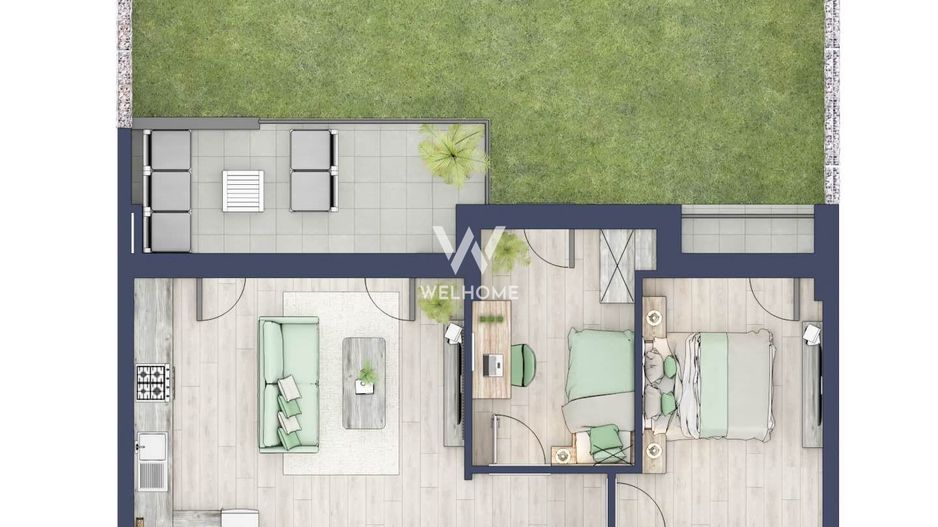 Apartament 3 camere cu Gradina. Sibiu - Schiță 13