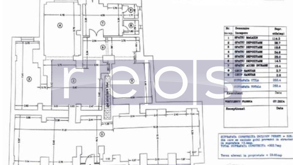 INCHIRIERE SPATIU COMERCIAL | PARTER | 255MP | VITRINA 22MP | OBOR | - Schiță 10