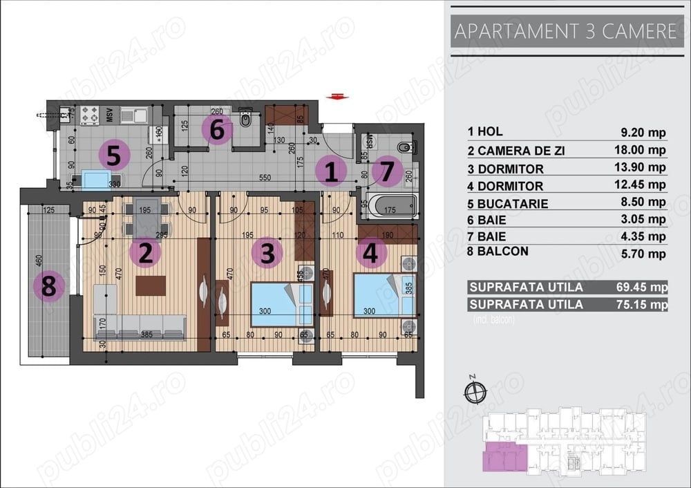 Apartament deosebit finalizat 2024 S309 - Poză 10