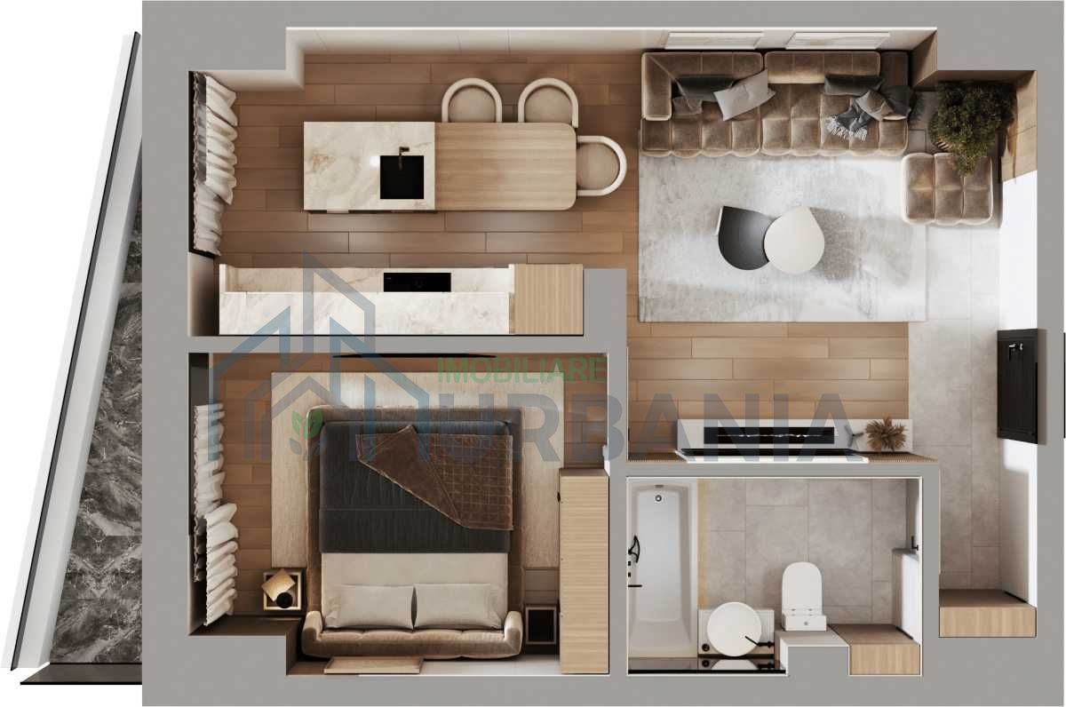 Apartament 2 camere Concept Life – Dacia, lângă Lidl – 61.500 € - Poză 4
