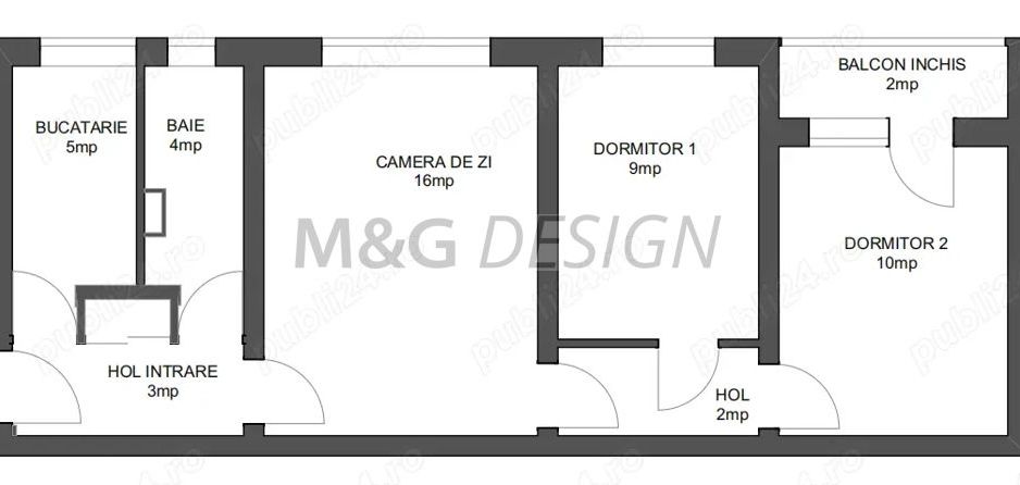 Apartament 3 camere Dacia - Schiță 6