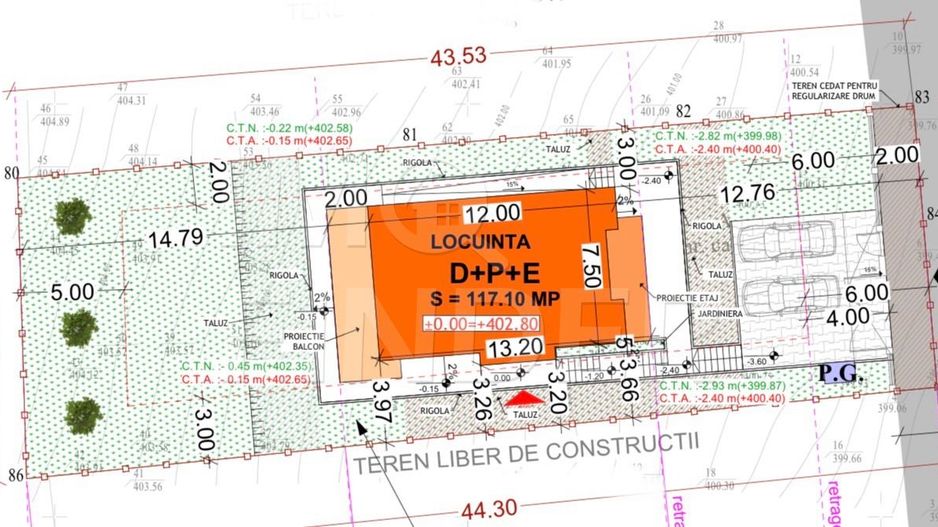 Casă individuală modernă, Floresti, zona Tauti, 146 mp utili, 619 mp teren - Schiță 24