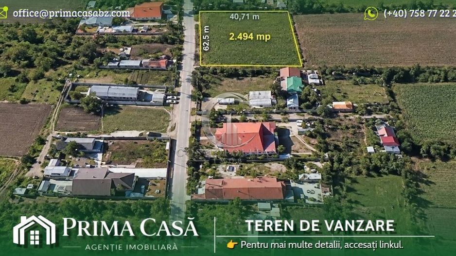 Teren intravilan ~ zona Ograzile/MEREI ~ S=2500mp ~ d=40m ~ - Poză 3