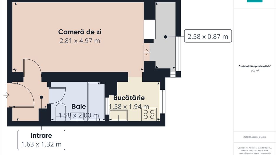 Garsonieră frumoasă în Micalaca - Poză 7