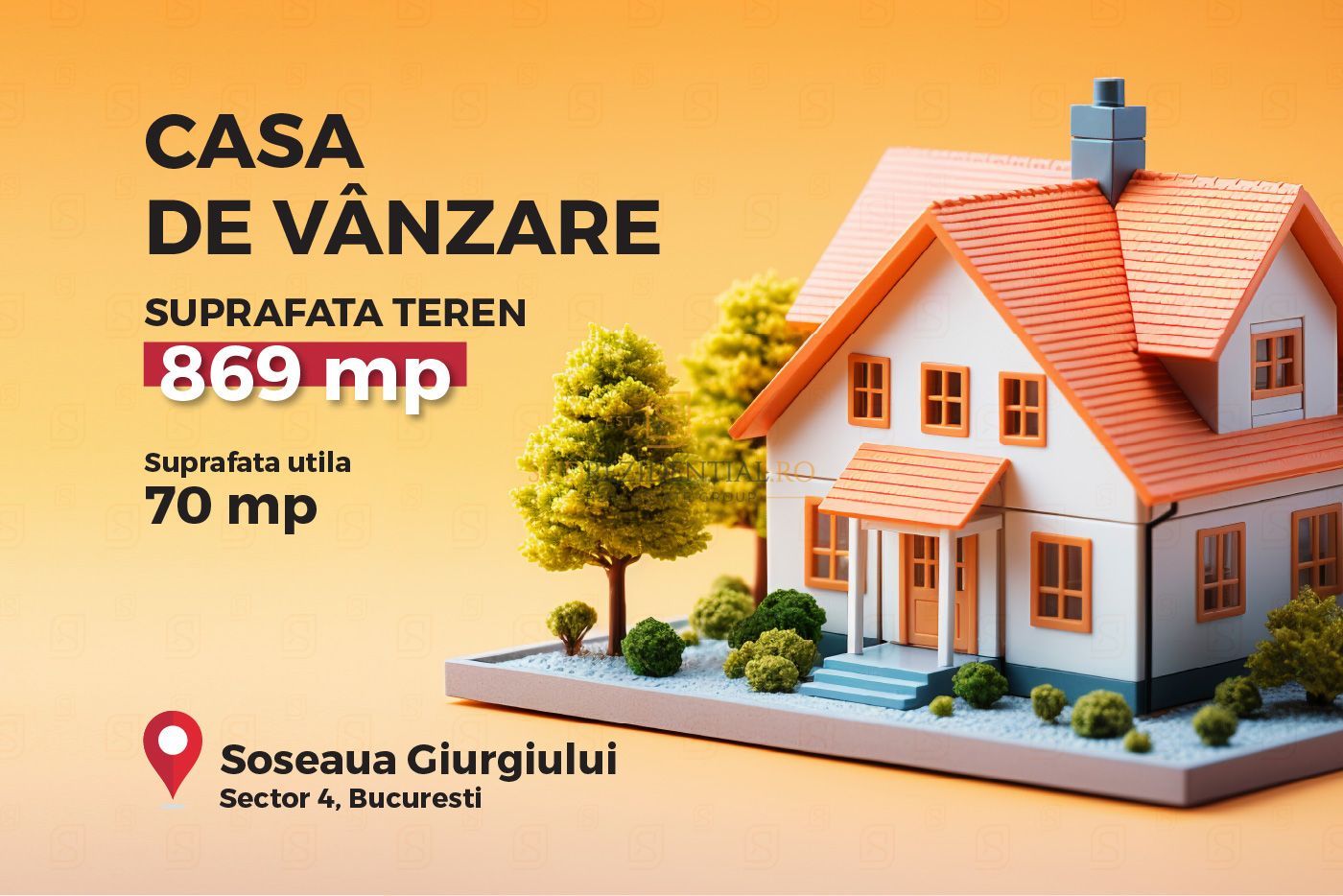 Teren intravilan 869mp, casa locuibila si anexe, Sos.Giurgiului, Sect4 - Poză 1