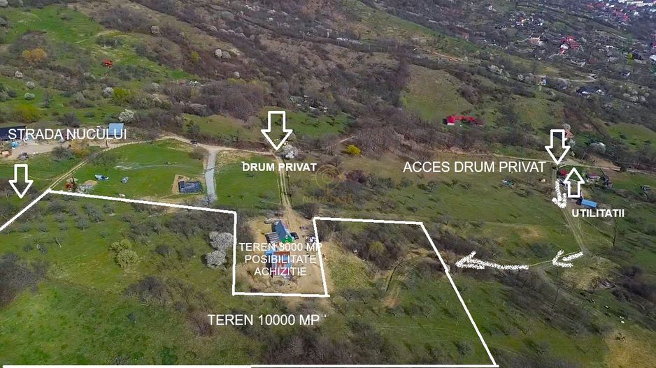 OPORTUNITATE !Teren 1 Hectar Strada Nucului -PRIVELISTE PANORAMICA - Poză 3