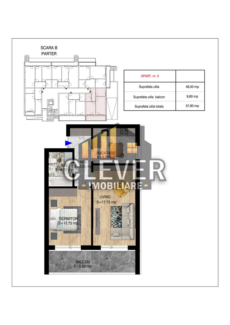 Apartament 2 camere decomandat Theodor Pallady Metrou Teclu - Schiță 6