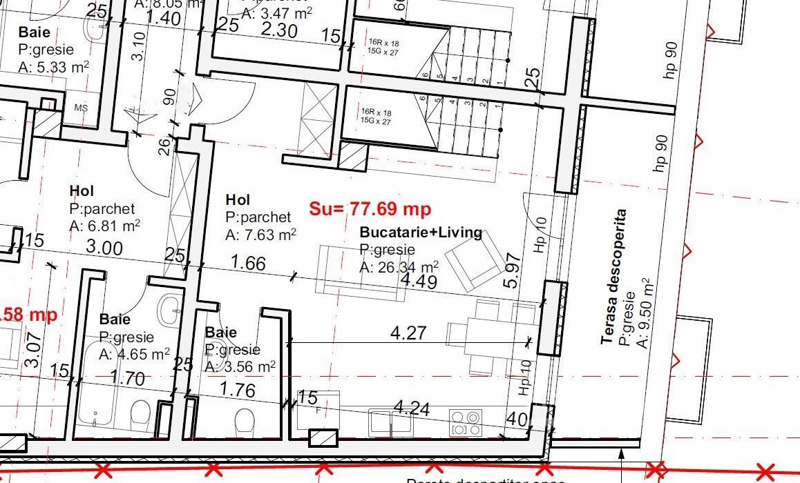Apartament tip Penthouse Premium – 2 niveluri, 2 terase - IRA! - Schiță 13
