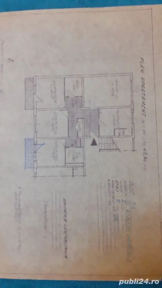 vand apartament 4  camere et.4 an 1979București - Poză 1