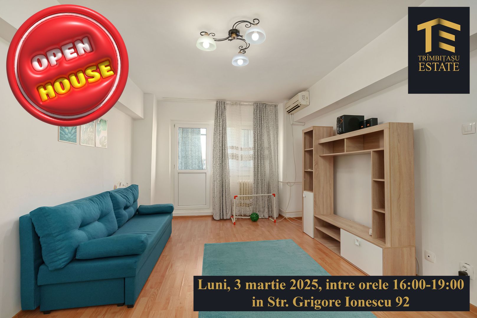 Apartament de vanzare 3 camere - Teiul Doamnei. - Poză 1