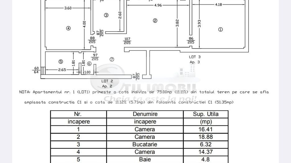 Apartament Premium cu 3 camere-  Moara de Vant - Poză 19