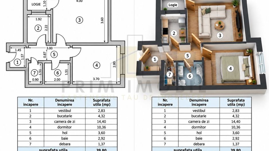 Apartament 2 camere, Hala Centrala, etaj 8, vedere panoramica, renovat - Poză 10