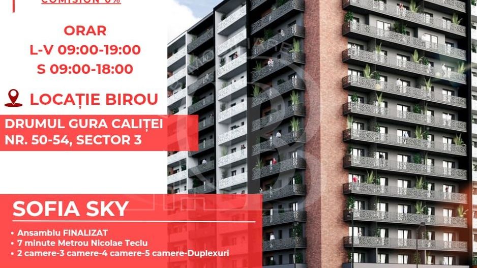 Duplex 3 camere cu 2 balcoane | Bucatarie Inchisa 14mp - Poză 3