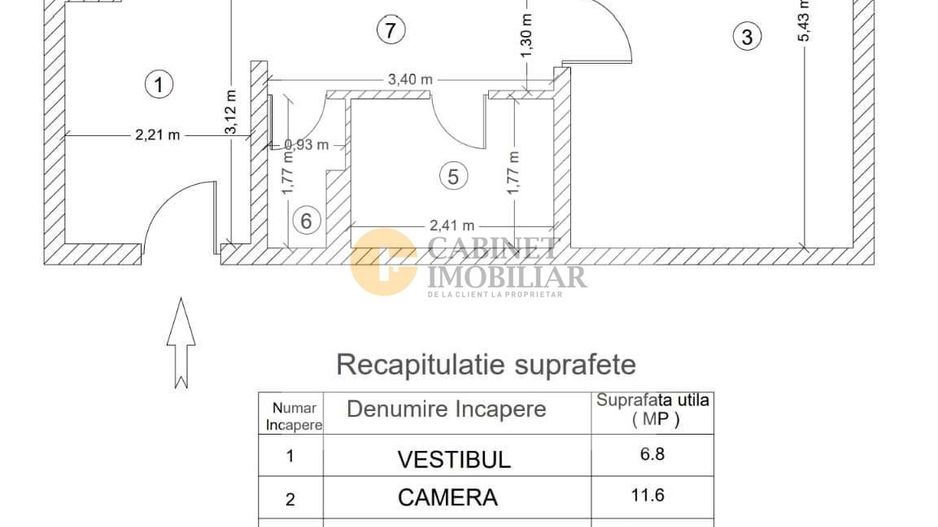 2 Camere - 58MP | Decomandat | 1981 | Credit | M Gorjului la 3 minute - Schiță 8