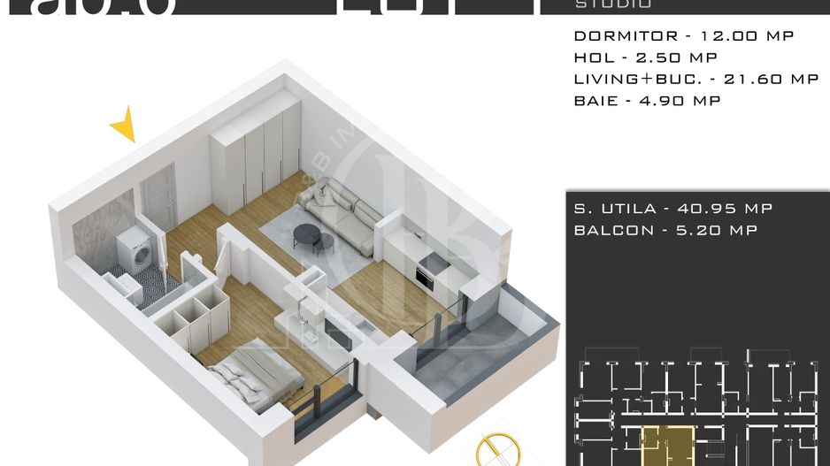 Apartament 2 camere -Theodor Pallady-Sector 3 - Schiță 6