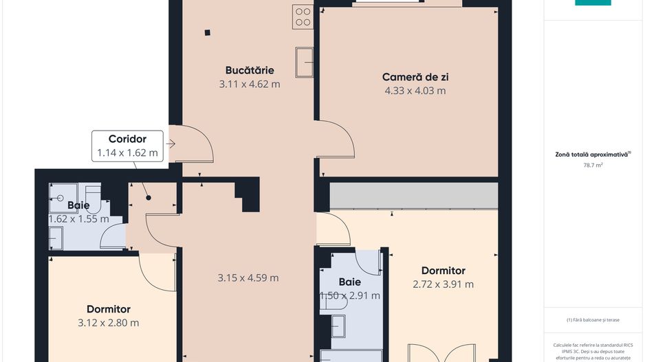 Apartament patru camere zona Confectii Arad - Poză 15