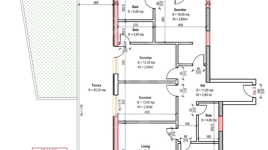 4 camere | Gradina Proprie si Terasa | Theodor Pallady - Schiță 9