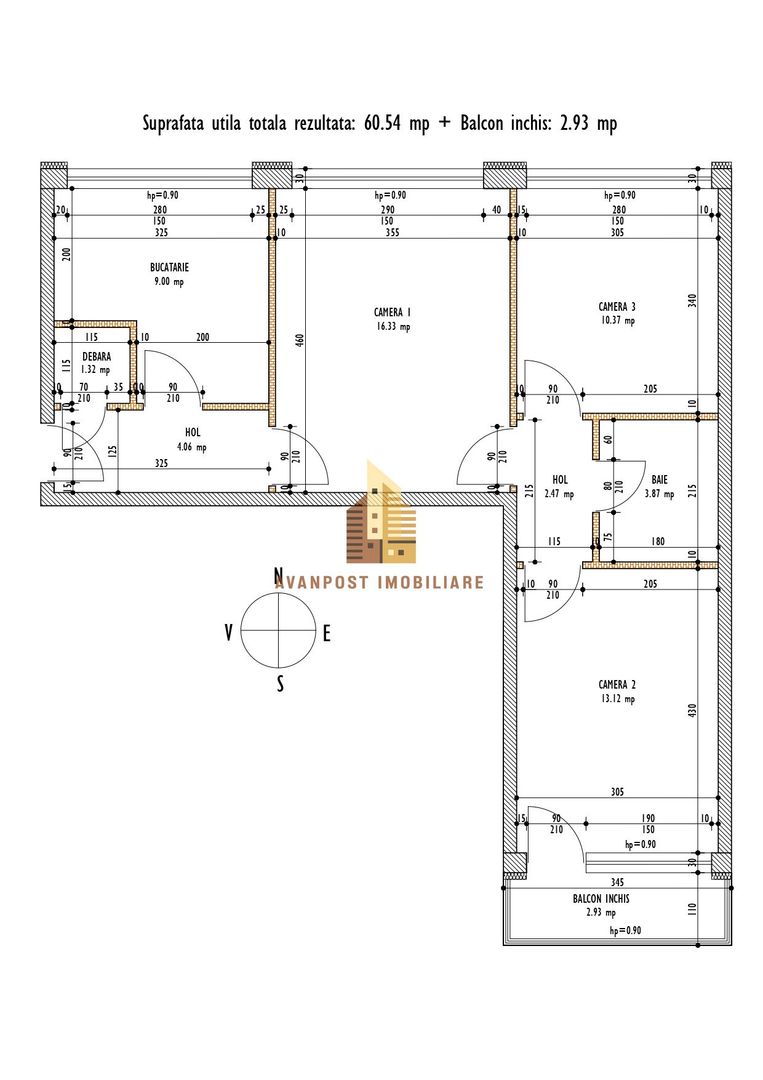 | Apartament cu 3 camere de vanzare | Cartierul Grigorescu | Etaj intermediar | - Poză 2