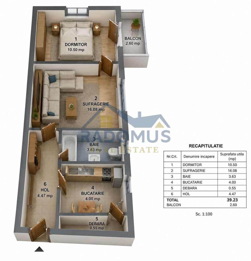Apartament 2 camere | Ploiești Vest | Etaj 2  | 40mp - Poză 10