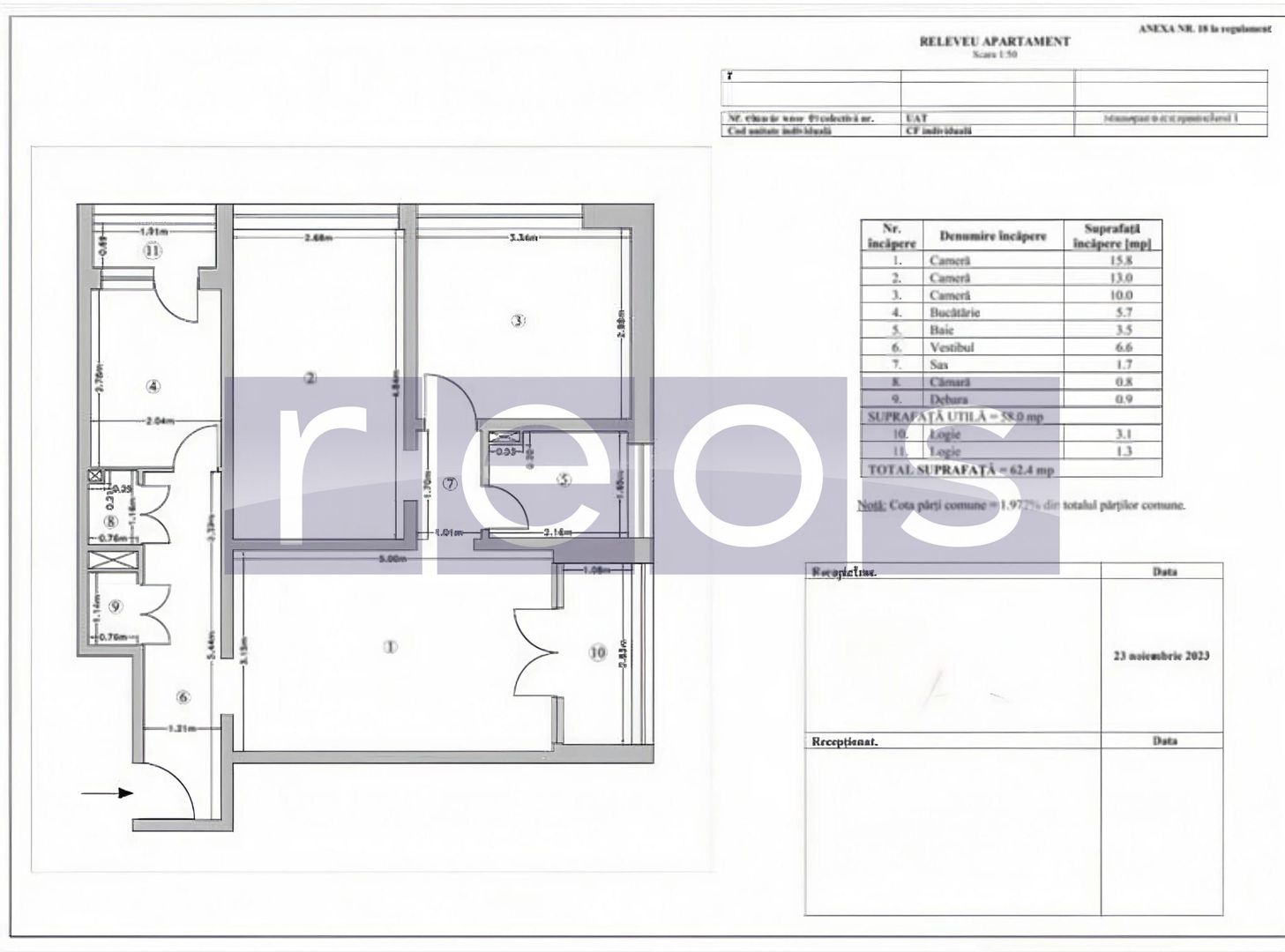 VANZARE 3 CAMERE | BELLER | MOBILAT SI UTILAT LUX | 63 MP | - Poză 29