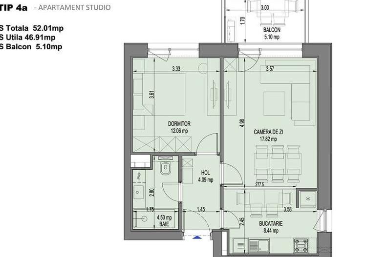 Apartament 2 camere | Nusco City Faza 2 | Etaj 7 | Premium - Poză 6