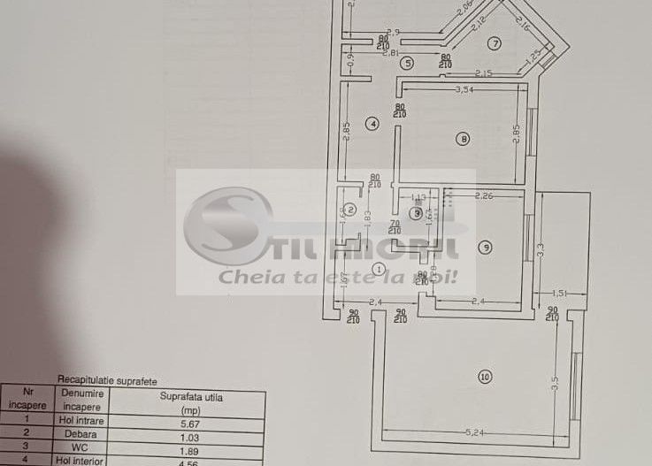 Apartament cu 3 camere si 2 bai, in Nicolina la etajul 3/4 ! - Schiță 7