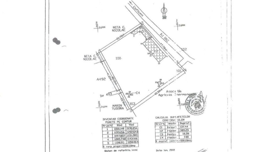 Teren industrial de vanzare | Hala si spatiu birouri | Ghermanesti - Poză 1