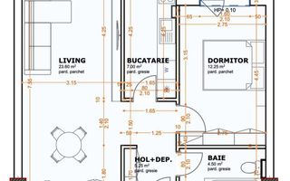 Oferta 2 camere decomadat  56 mp Tatarasi bloc nou pret puls tva - Poză 2