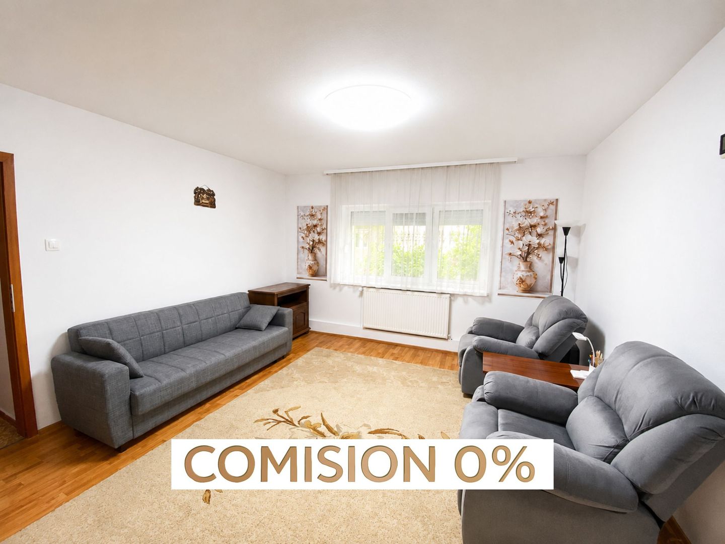 COMISION 0, Apartament 2 Camere, 52mp, GARAJ CF, Parter Inalt, Sagului - Poză 1