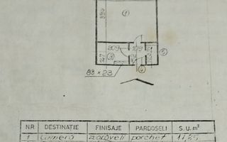Garsonieră renovată – Titan / 800 m de metrou - Schiță 1