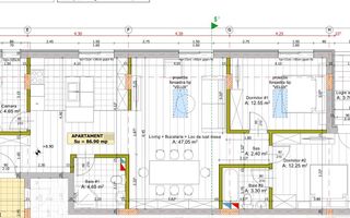 Apartament cu 3/4 camere/87mp/3 minute de statii autobuz. - Poză 3