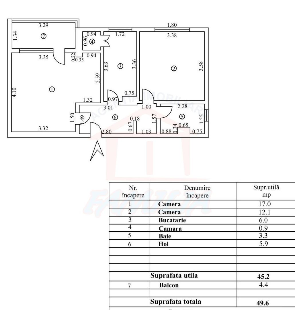 49.800 euro, 2 camere decomandate, LIBER, 49mp, etaj 9 din 10, Micro20 - Poză 3