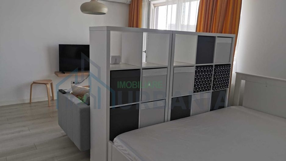 Apartament cu o cameră în Conest Vision, Iași - compartimentare living, dormit și spațiu de lucru - Poză 2