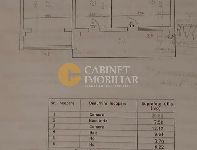 Apartament 3 camere decomandat mobilat-utilat 72 mp- Loc parcare - Schiță 10