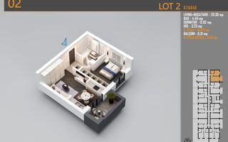 Apartament 3 Camere Pallady | Terasa Generoasa 33mp | Comision 0% - Schiță 10