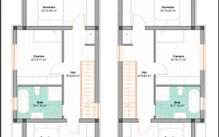 Duplex cu 4 camere, despărțit prin camera tehnica | Mosnita Noua | Barista - Poză 15