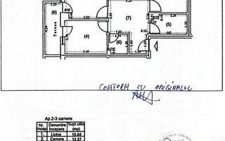 Apartament 3 camere decomandat. mobilat si utilat, Sector 5 - Schiță 8