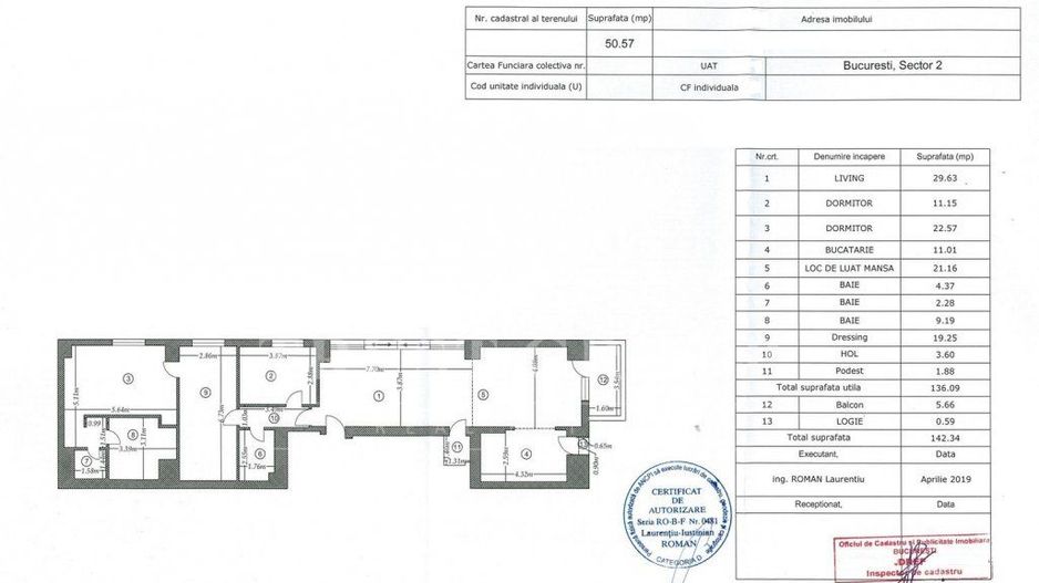 Penthouse deosebit 4 Camere Ultracentral | Terasa 115mp | 2 Locuri parcare - Schiță 34