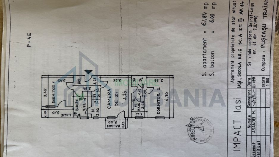 Apartament 3 camere, Podu Rosu, Bld Socola 6, bl D1 – termoizolație exterioară, 2 balcoane închise, centrală - Poză 1