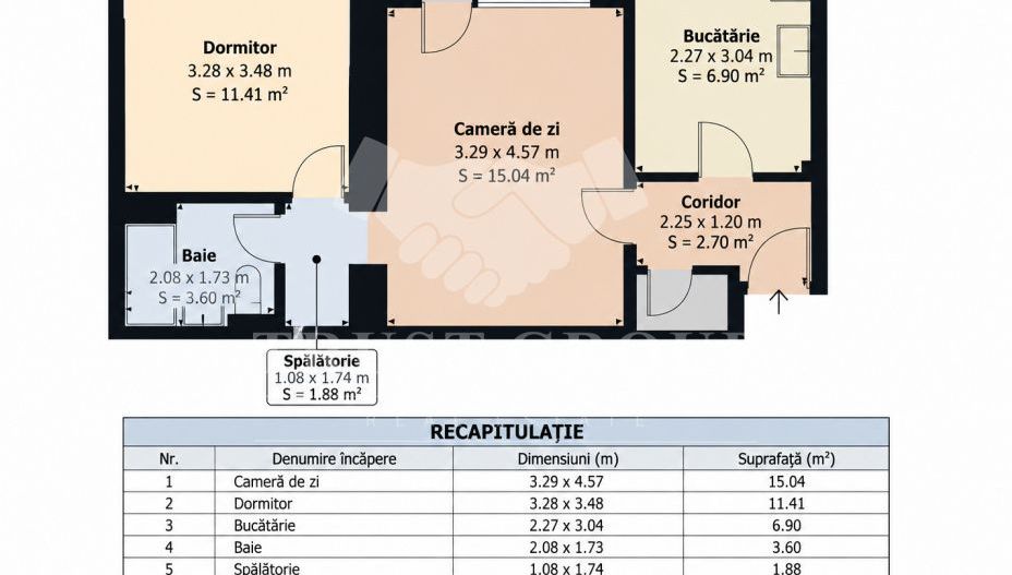 Apartament 2 camere Pajura |Renovat |Bloc reabilitat |La 6 min de metrou Jiului - Schiță 26