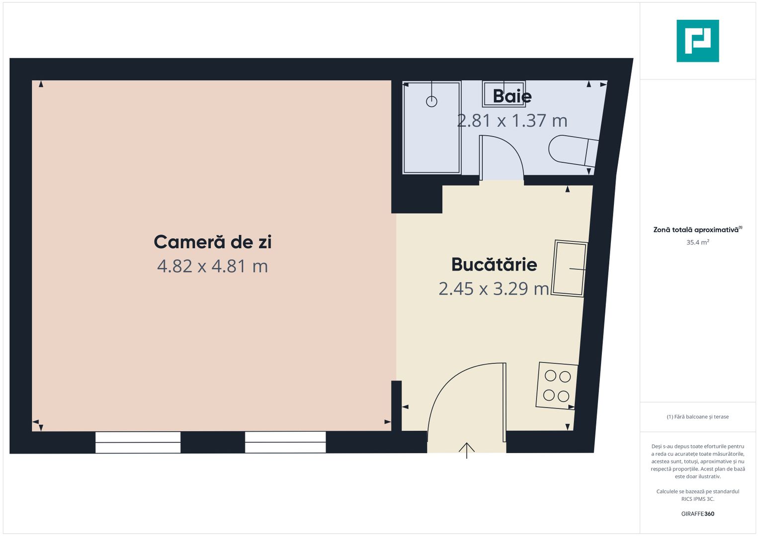 Apartament cozy cu o cameră, zona centrală - Poză 6