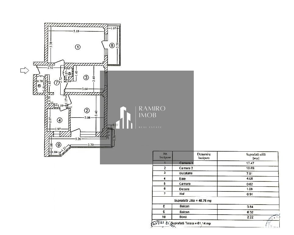 Apartament 2 camere decomandat 61mp Piata Victoriei, Banu Manta - Poză 3
