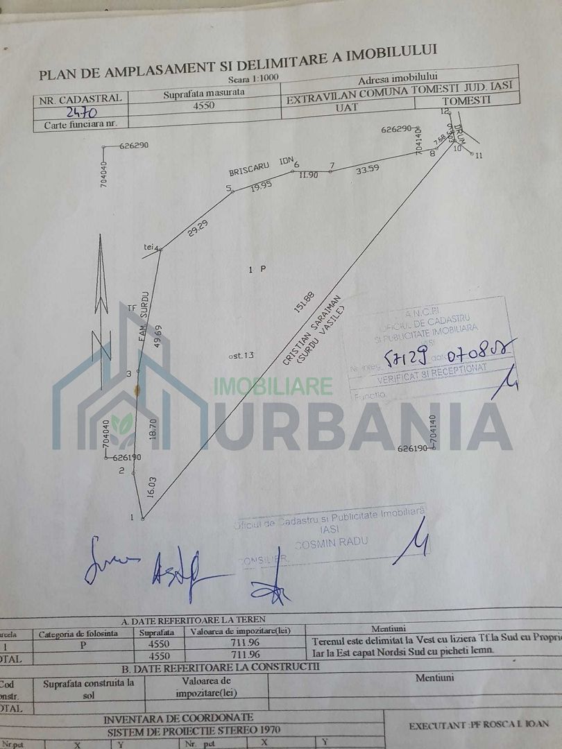 Teren extravilan de vânzare – Tomesti sat, zona deluroasa - Poză 3