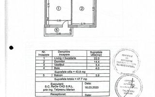 Apartament 2 camere|Bloc 2020|Complet mobilat și utilat - Schiță 8
