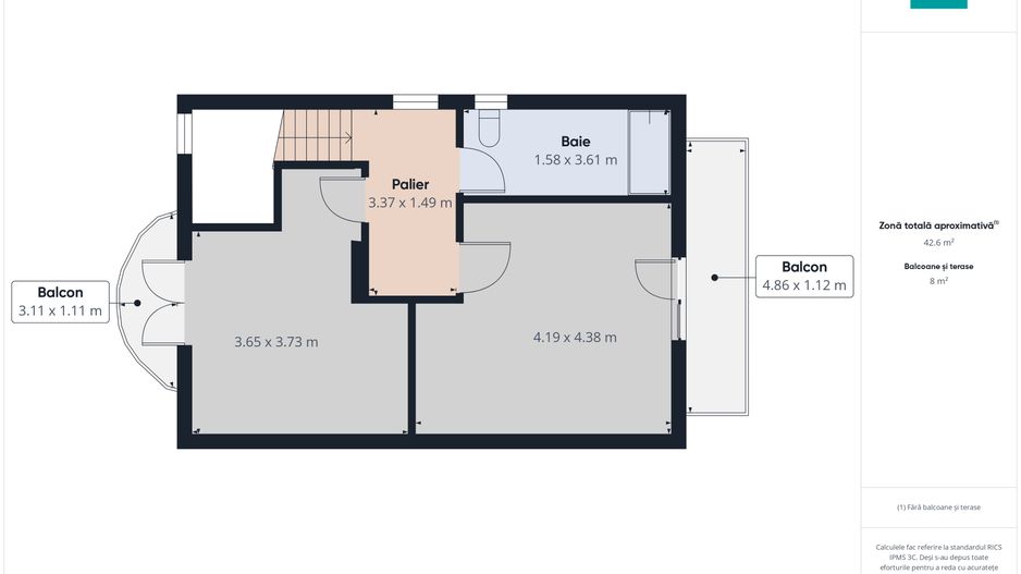 Duplex luminos 101 mp utili, teren 350mp în Covaci - Poză 11