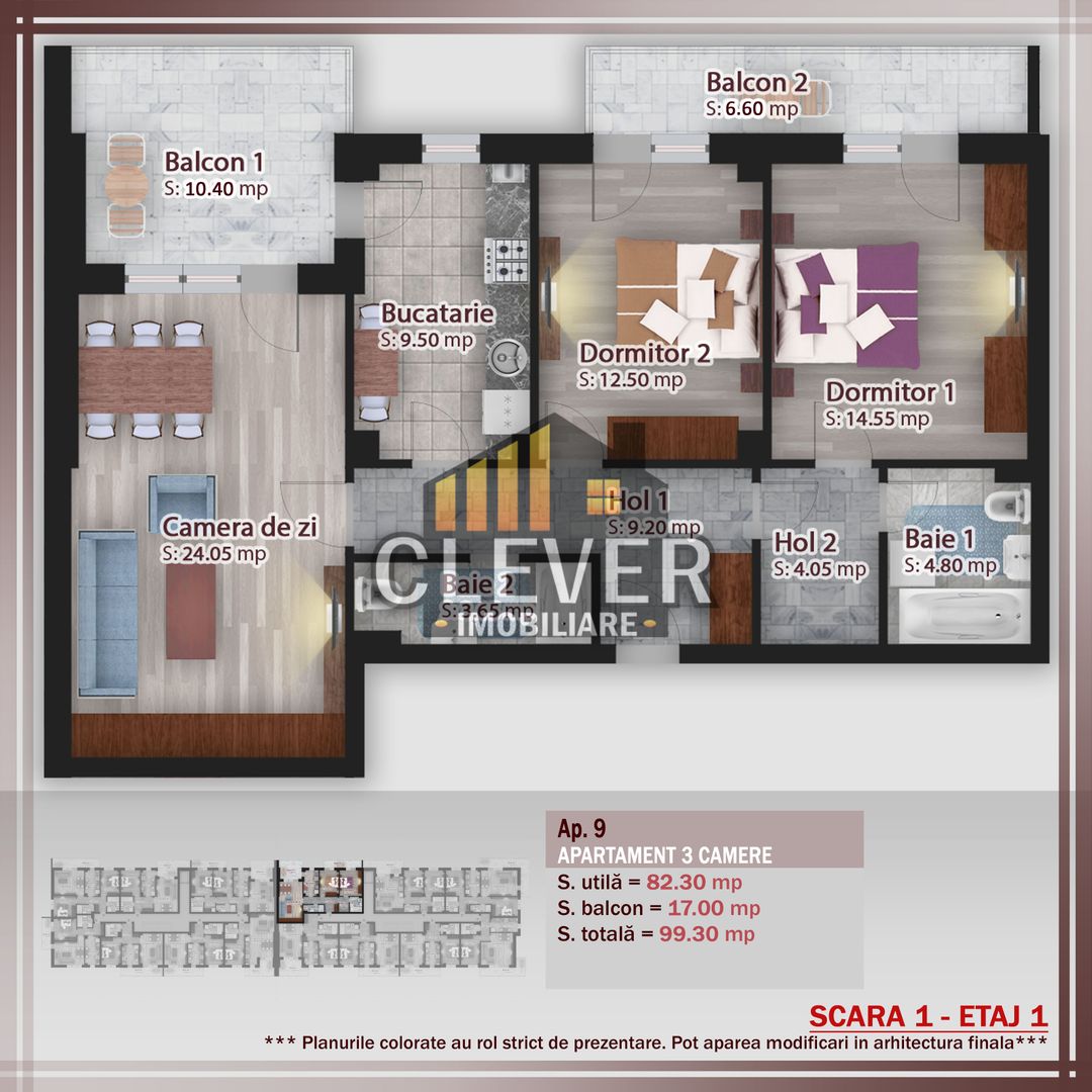 Suprafata Generoasa 3 camere Decomandat Theodor Pallady 500m STB - Poză 2